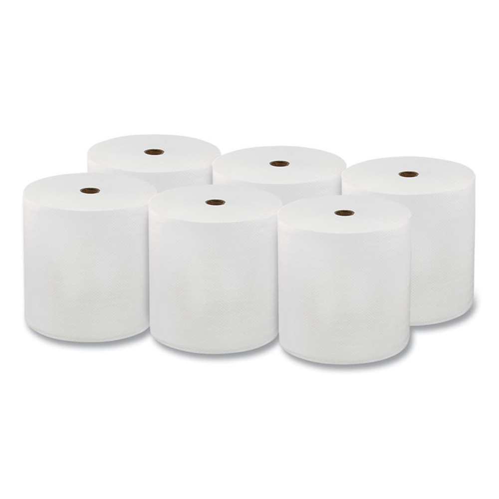 SOLARIS PAPER LoCor® 46903 Hard Wound Roll Towel, TAD, 1-Ply, 7" x 700 ft, White, 6 Rolls/Carton