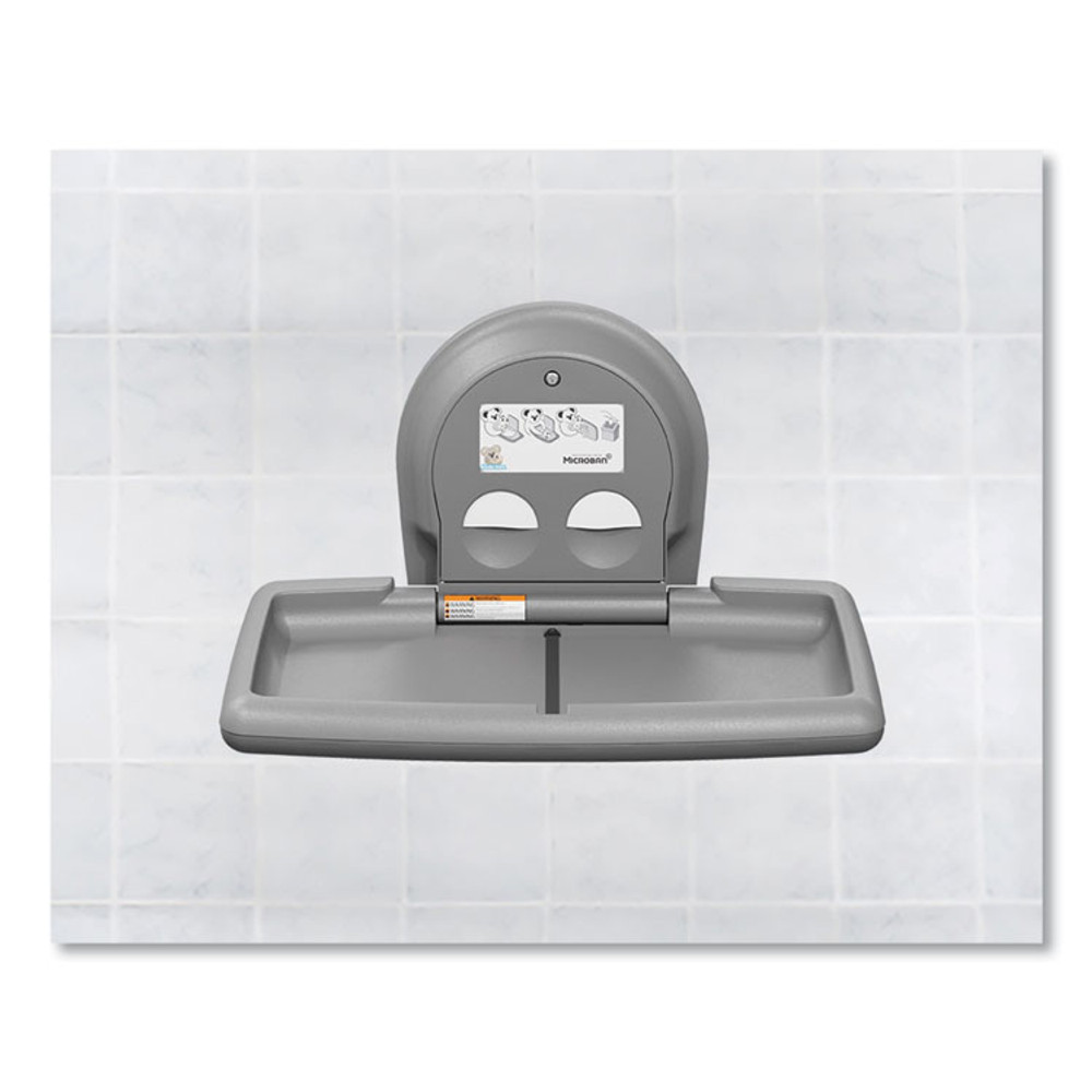 BOBRICK WASHROOM Koala Kare® KB30001 Baby Changing Station, Wall Horizontal Mount, 36.5 x 21.25, Gray