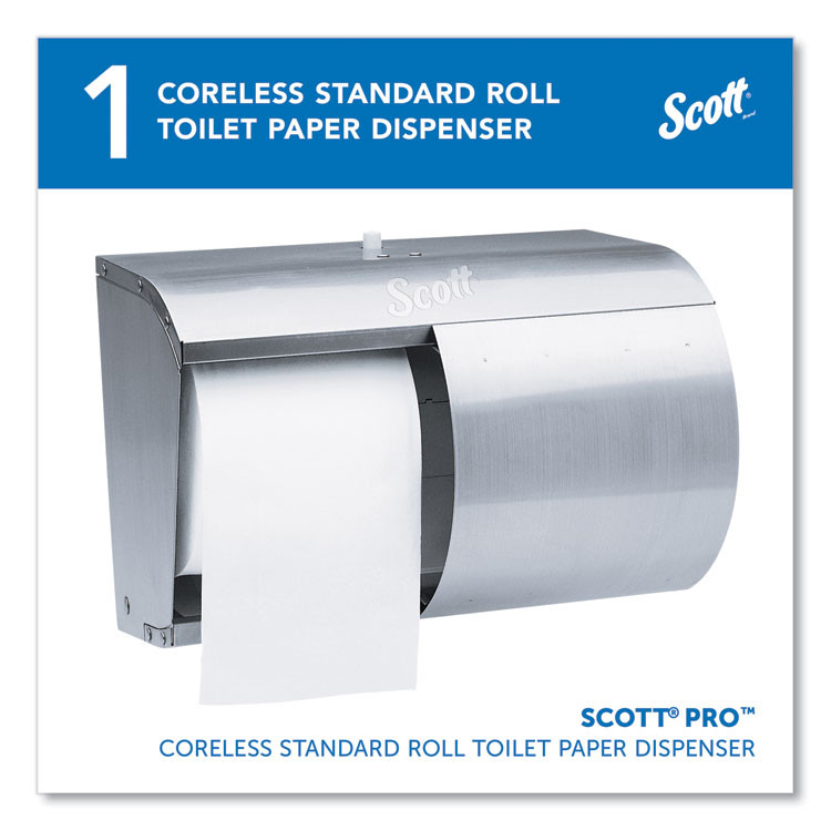 KIMBERLY-CLARK PROFESSIONAL Scott® 09606 Pro Coreless SRB Tissue Dispenser, 10.13 x 6.4 x 7, Stainless Steel