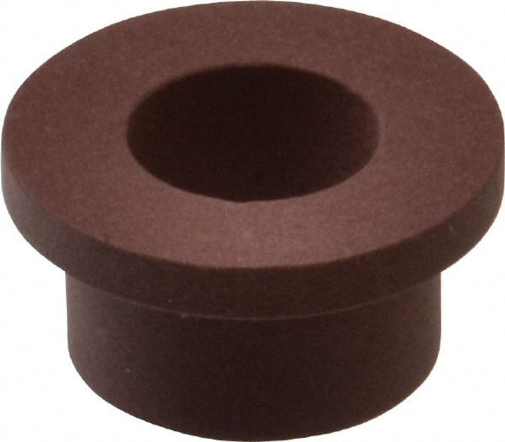 Bunting Bearing BJ4F081204 Flanged Sleeve Bearing: 1/2" ID, 3/4" OD, 1/2" OAL, Polytetrafluroethylene