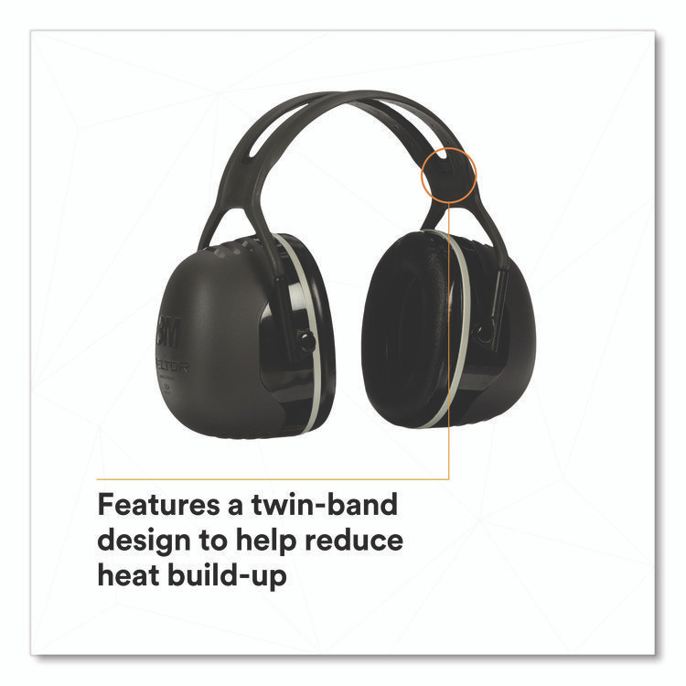 3M/COMMERCIAL TAPE DIV. X5A PELTOR X Series Earmuffs, Model X5A, 31 dB NRR, Black