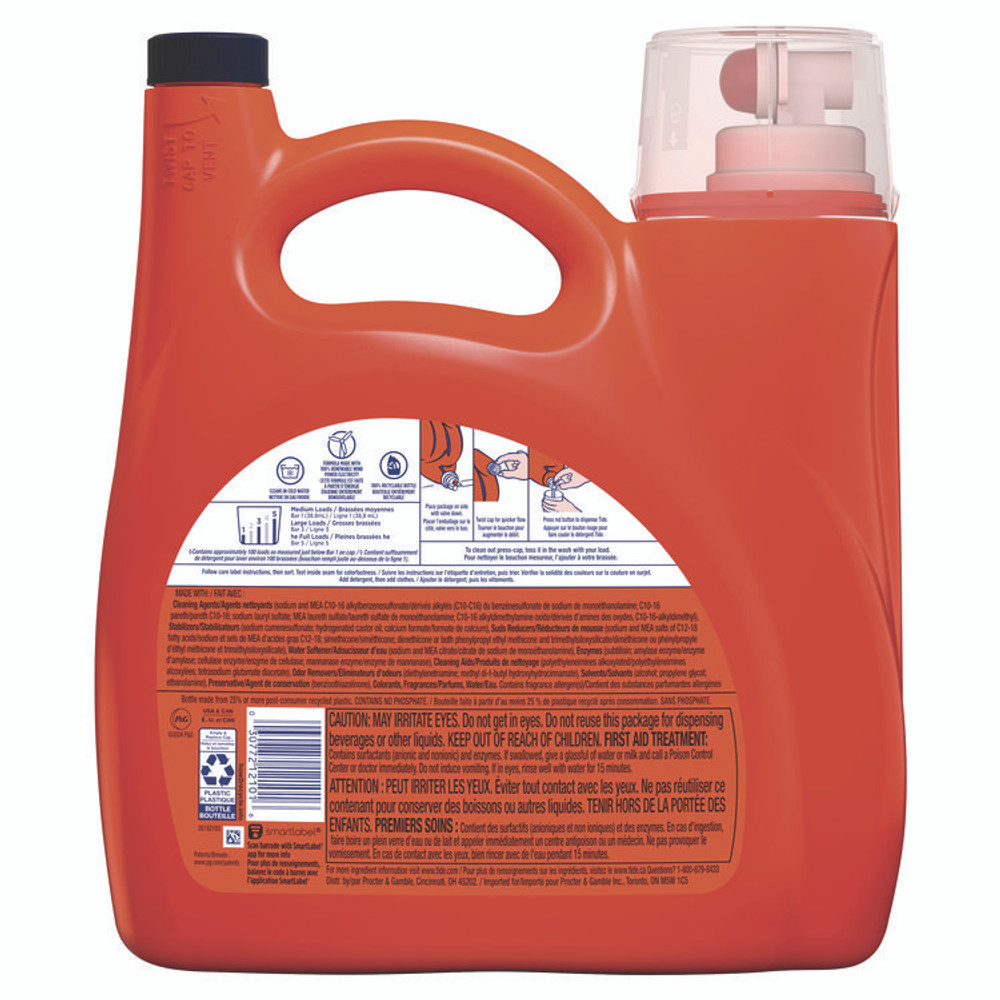 PROCTER & GAMBLE Tide® 12101 Liquid Laundry Detergent, Original Scent, 132 oz Pour Bottle, 4/Carton