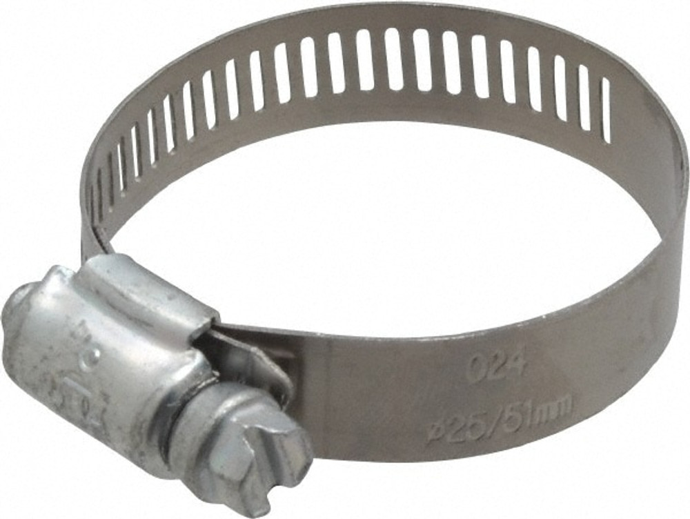 IDEAL TRIDON 5224051 Worm Gear Clamp: SAE 24, 1-1/16 to 2" Dia, Carbon Steel Band