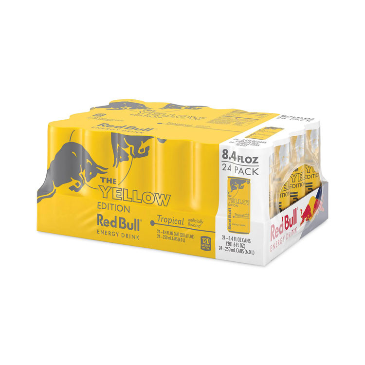 RED BULL GMBH RBD28162 The Yellow Edition Tropical Energy Drink, Tropical Punch, 8.4 oz Can, 24/Carton