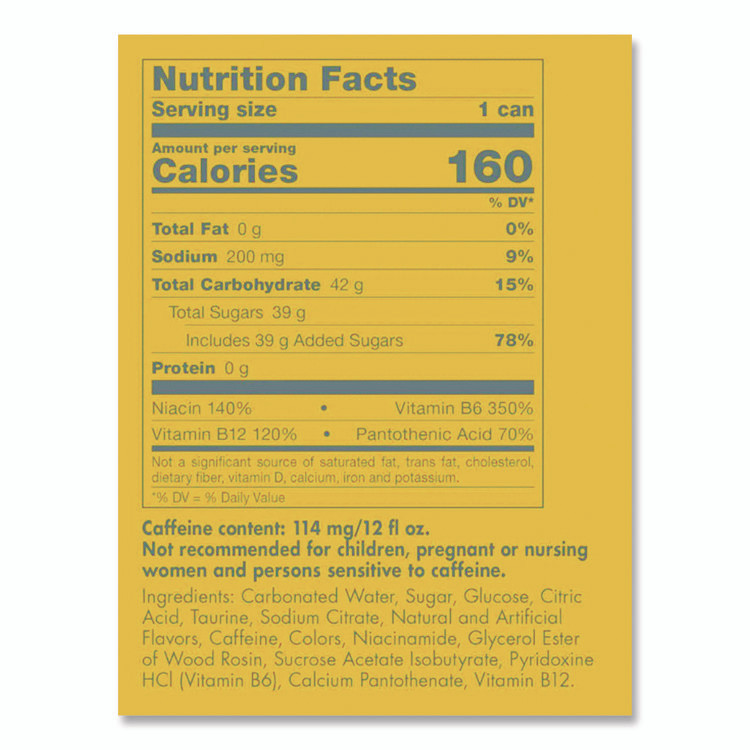 RED BULL GMBH RBD28162 The Yellow Edition Tropical Energy Drink, Tropical Punch, 8.4 oz Can, 24/Carton