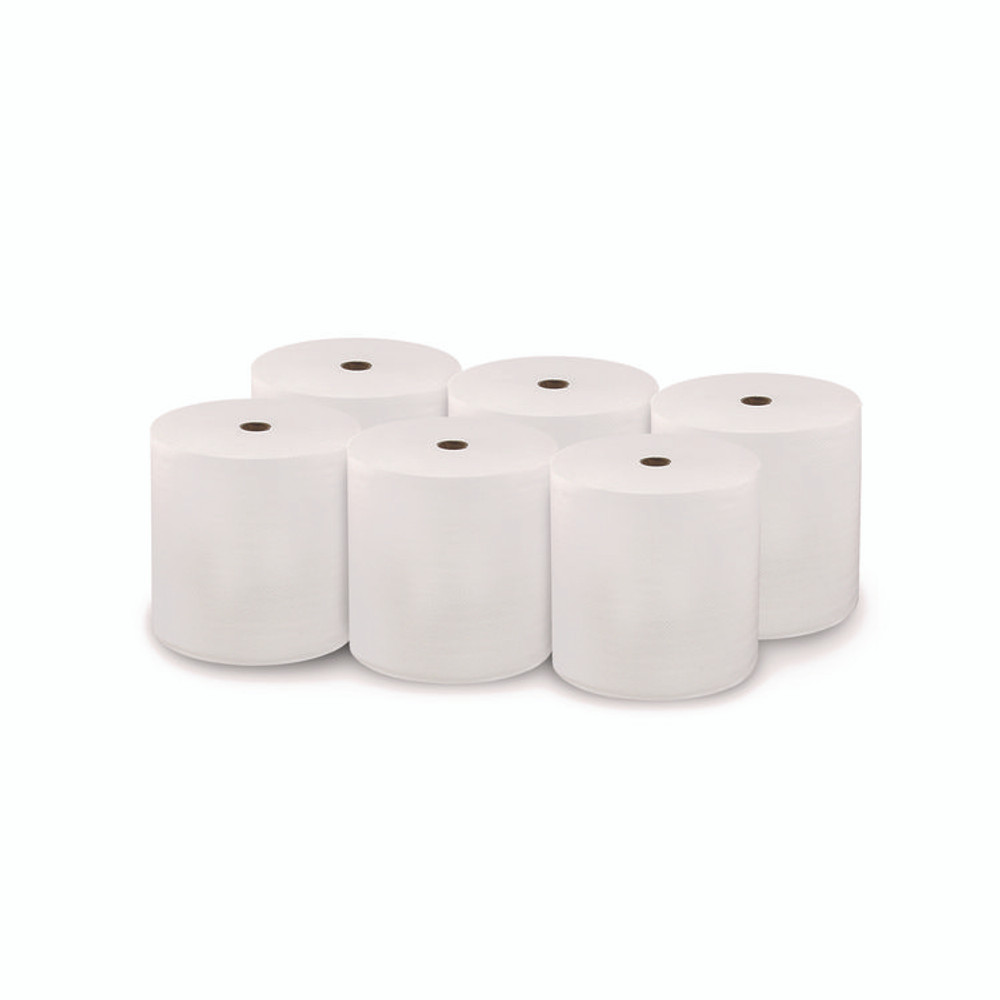 SOLARIS PAPER LoCor® 46902 Hard Wound Roll Towel. 1-Ply, 7” x 1,000 ft, White, 6 Rolls/Carton