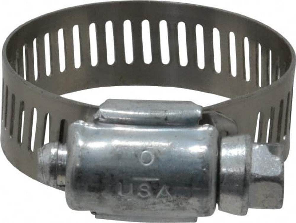 IDEAL TRIDON 5216051 Worm Gear Clamp: SAE 16, 11/16 to 1-1/2" Dia, Carbon Steel Band