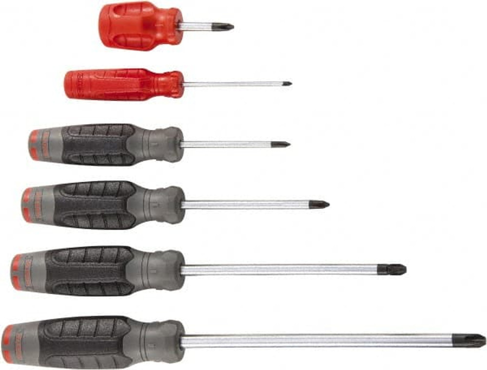 Proto J1206SPF Screwdriver Set: 6 Pc, Phillips & Stubby