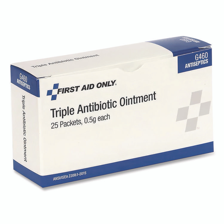 FIRST AID ONLY, INC. G460 Triple Antibiotic Ointment, 0.03 oz Packet, 25/Box