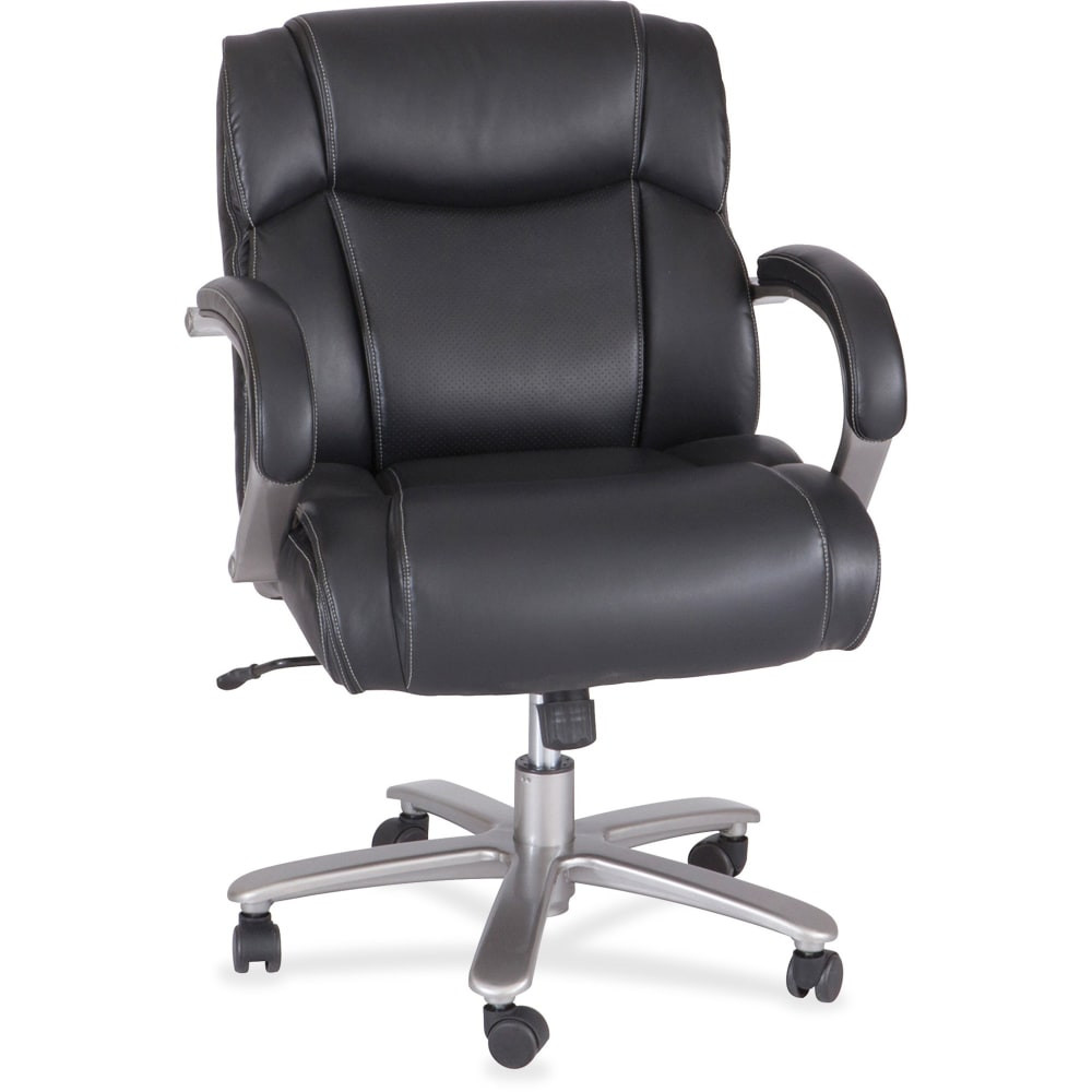 SAFCO PRODUCTS CO Safco 3504BL  Big & Tall Bonded Leather Mid-Back Chair, Black