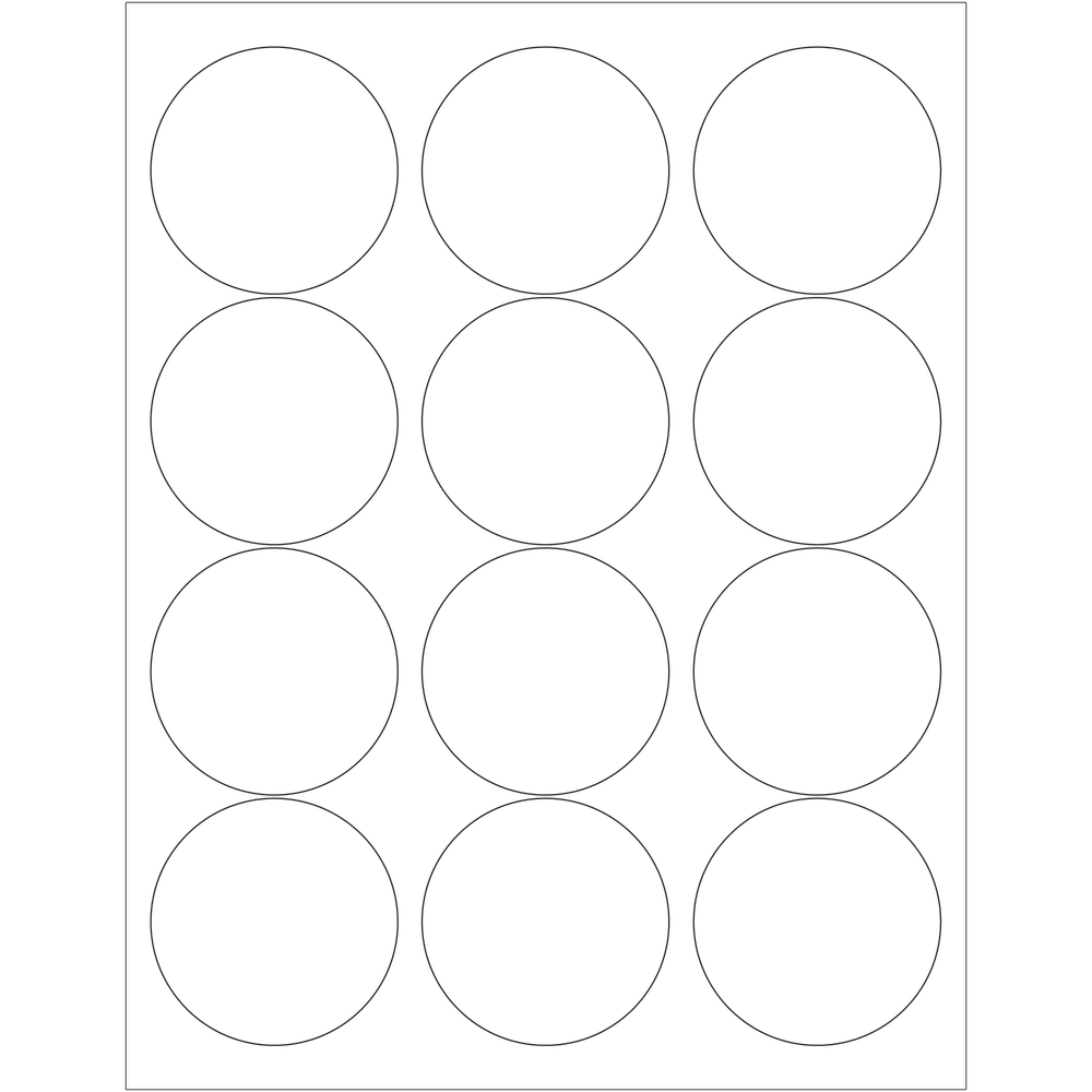 B O X MANAGEMENT, INC. LL303 Tape Logic Round Glossy Labels For Laser Printers, LL303, 2 1/2in, White, Case Of 1,200