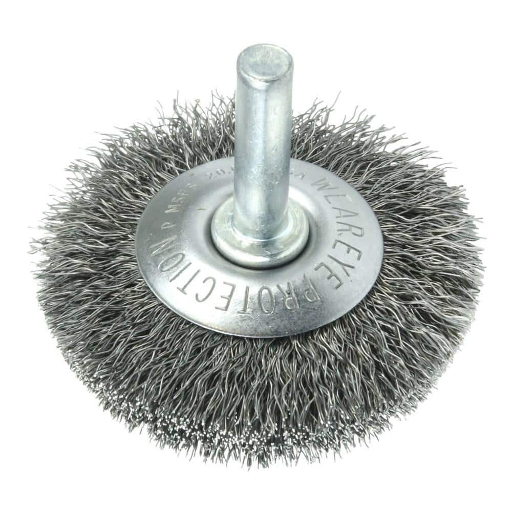 Weiler 17906 Wheel Brush: 2" Wheel Dia, 3/8" Face Width, Crimped