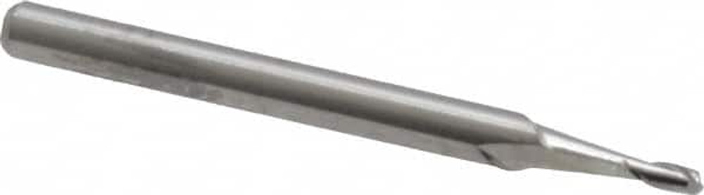 M.A. Ford. 16406250 Square End Mill: 1/16'' Dia, 1/8'' LOC, 1/8'' Shank Dia, 1-1/2'' OAL, 2 Flutes, Solid Carbide