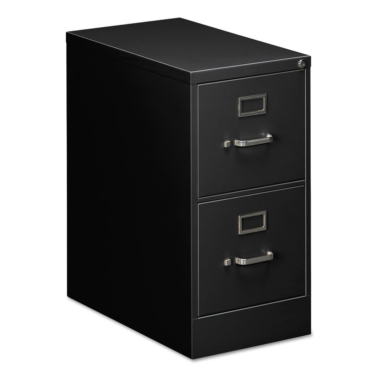 ALERA HVF1529BL Two-Drawer Economy Vertical File, 2 Letter-Size File Drawers, Black, 15" x 25" x 28.38"