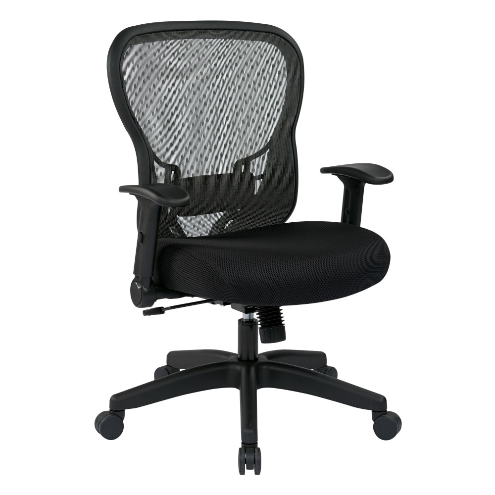 OFFICE STAR PRODUCTS Office Star 529-3R2N1F2  SPACE Seating Deluxe R2 SpaceGrid Task Chair, Black