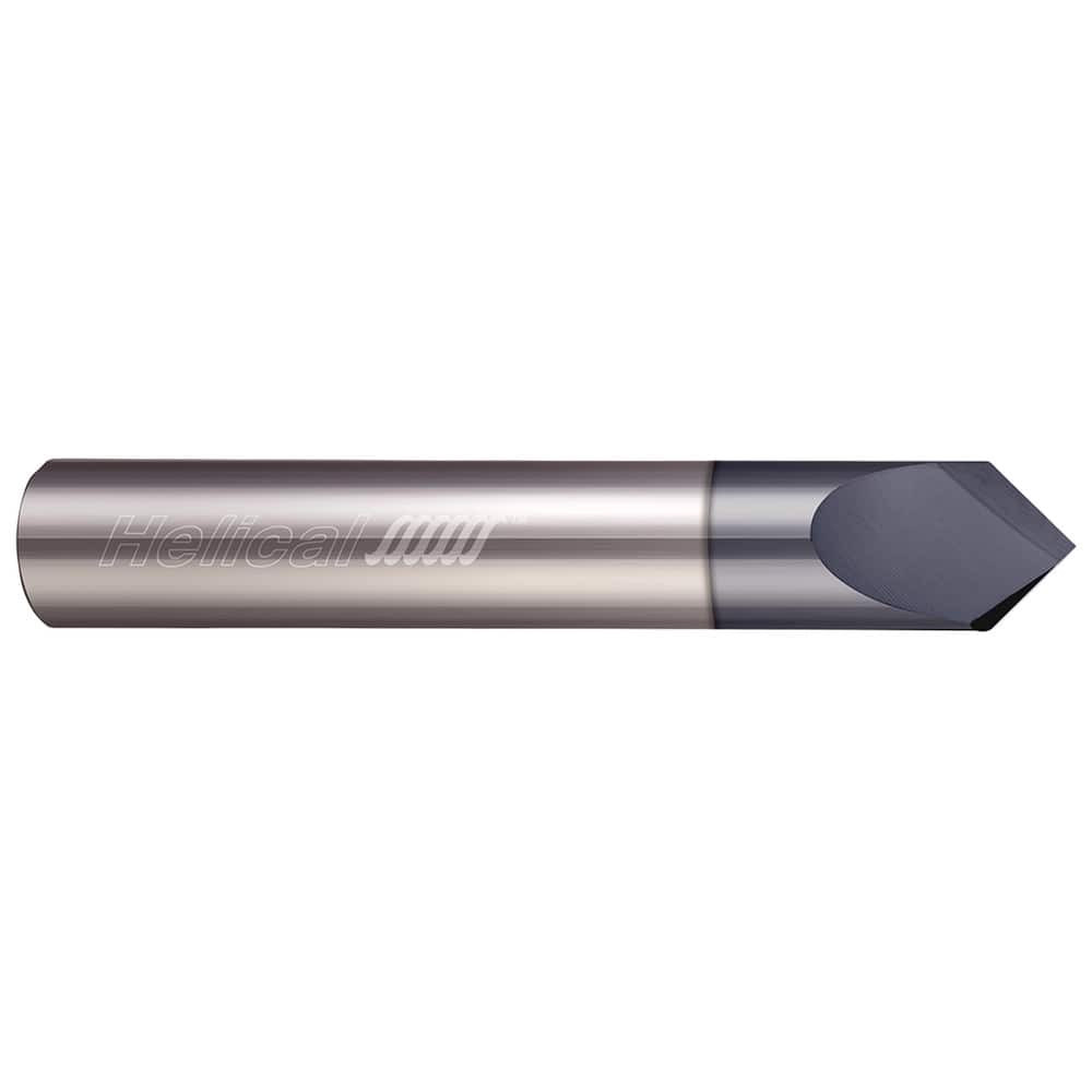Helical Solutions 06018 Chamfer Mill: 1/8" Dia, 2 Flutes, Solid Carbide