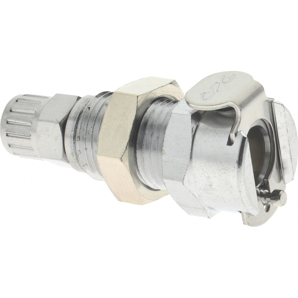 CPC Colder Products MCD12025NA PTF Brass, Quick Disconnect, Valved Panel Mount Coupling Body