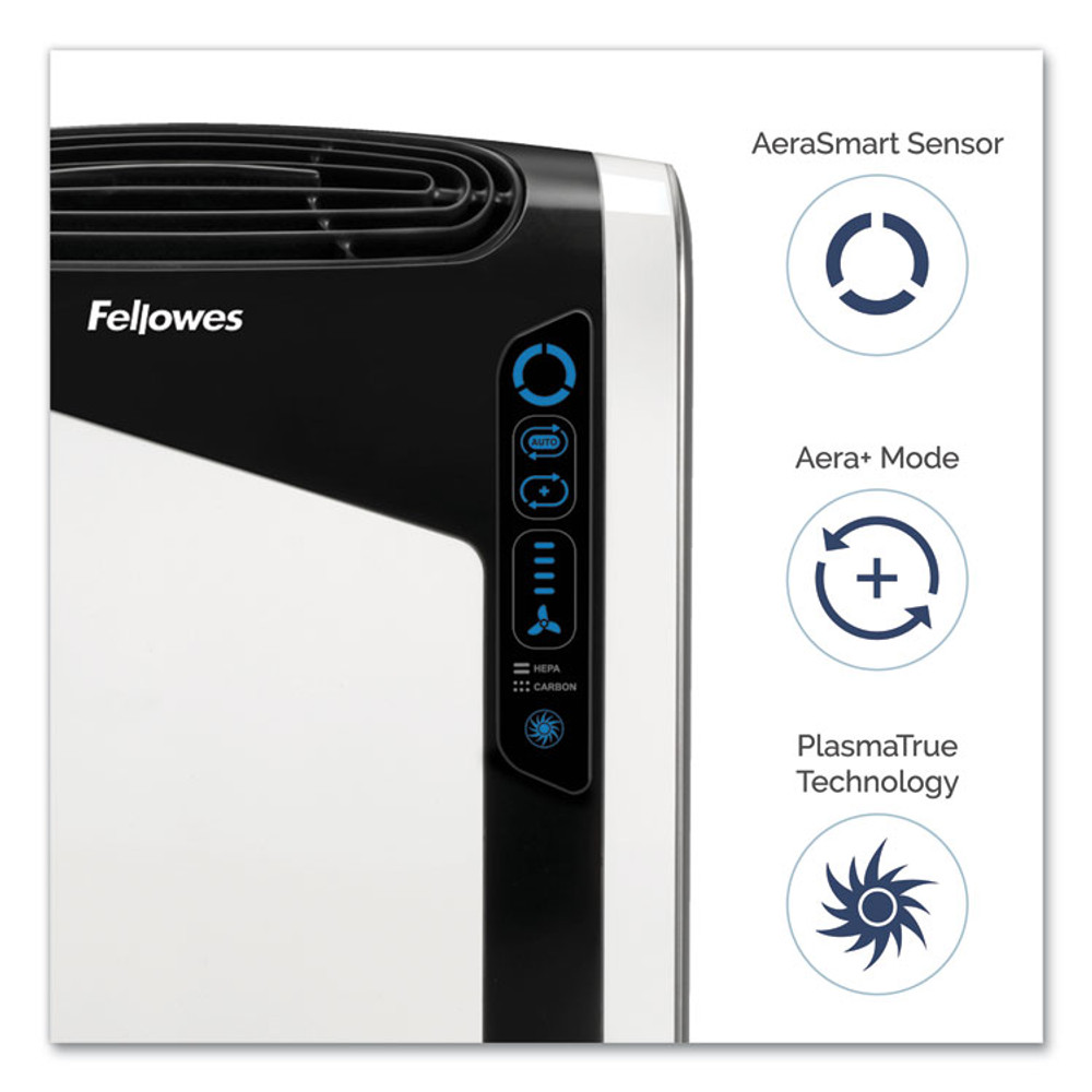 FELLOWES MFG. CO. 9320801 AeraMax DX95 Large Room Air Purifier, 600 sq ft Room Capacity, White