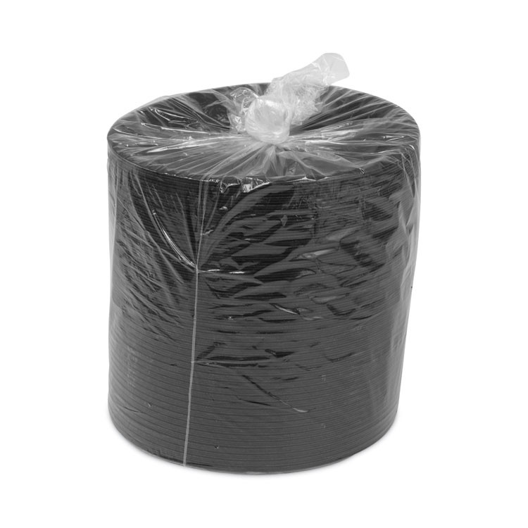 PACTIV EVERGREEN CORPORATION YTKB00090000 Placesetter Deluxe Laminated Foam Dinnerware, Plate, 9" dia, Black, 500/Carton