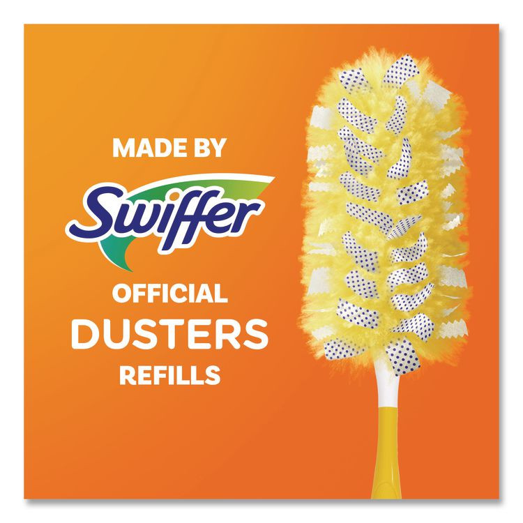 PROCTER & GAMBLE Swiffer® 77300 Heavy Duty Dusters Starter Kit, Handle Extends to 3 ft, 1 Handle with 12 Duster Refills