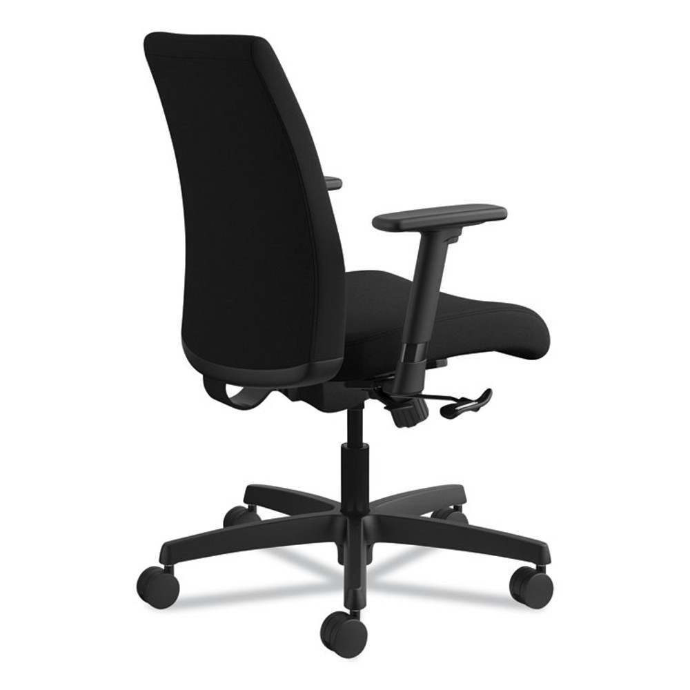 HON COMPANY IT105CU10 Ignition Series Fabric Low-Back Task Chair, Supports Up to 300 lb, 17" to 21.5" Seat Height, Black