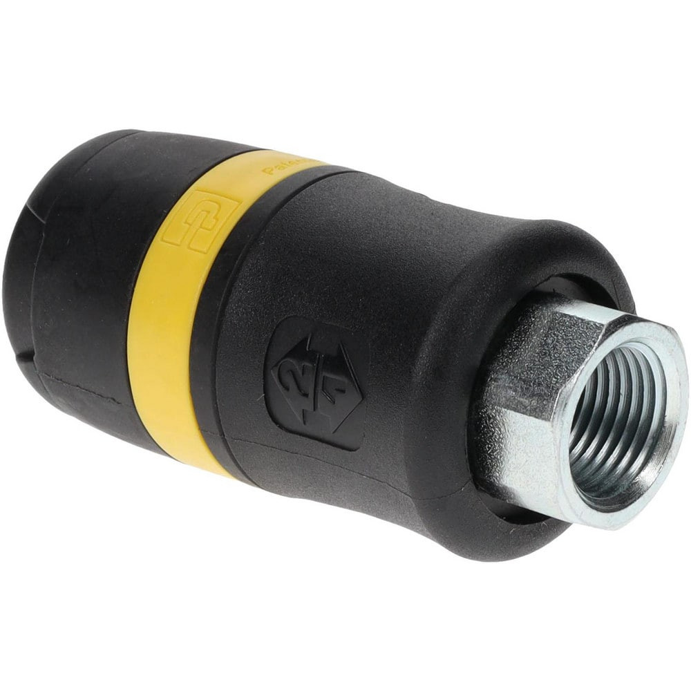 Parker PBS-371-6FP Pneumatic Hose Coupling: 3/8" Thread, 3/8" Body Dia, Industrial Interchange