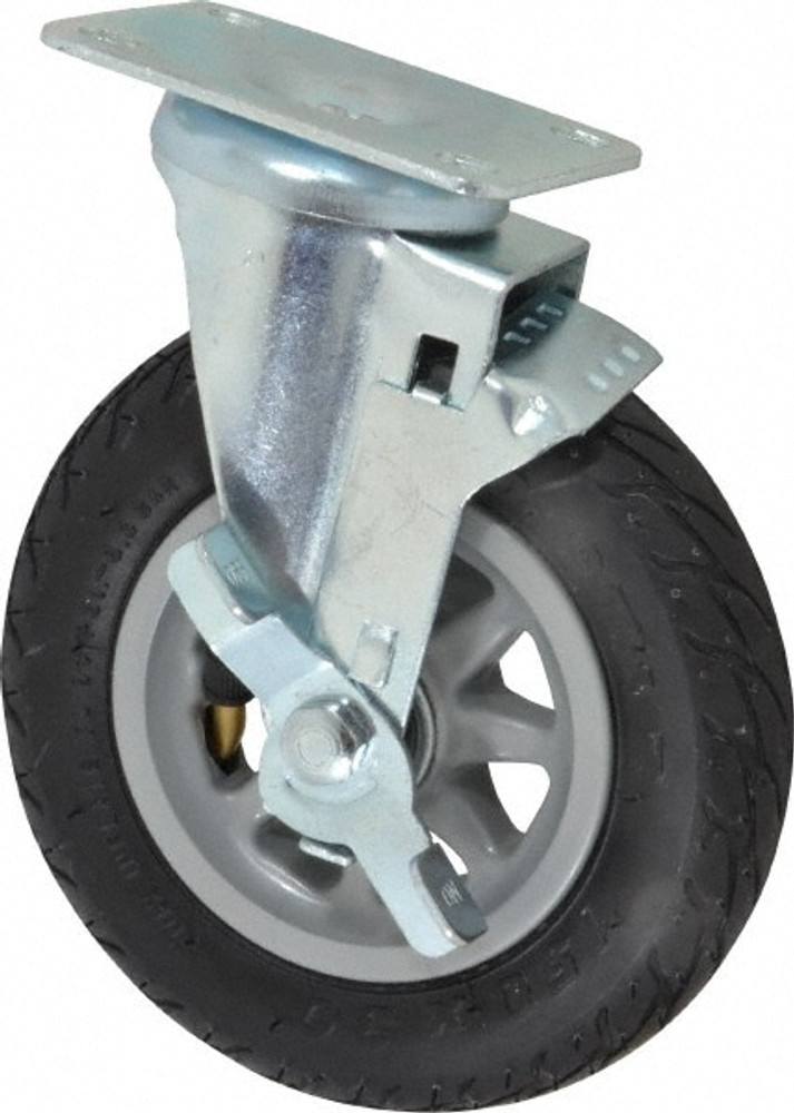 Shepherd 110813 Swivel Top Plate Caster: Phenolic, 6" Wheel Dia, 1-1/4" Wheel Width, 150 lb Capacity, 7-1/8" OAH