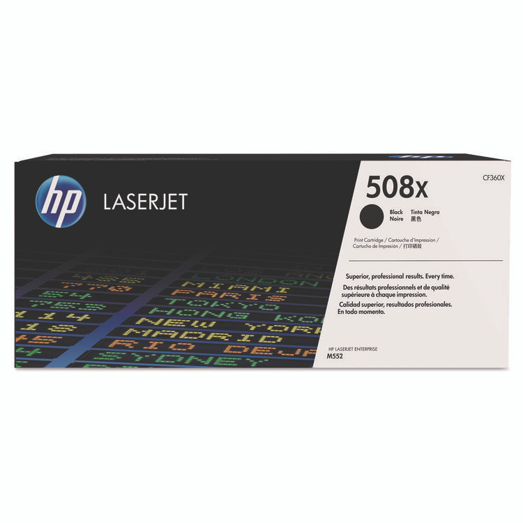 HP INC CF360X HP 508X, (CF360X) High-Yield Black Original LaserJet Toner Cartridge