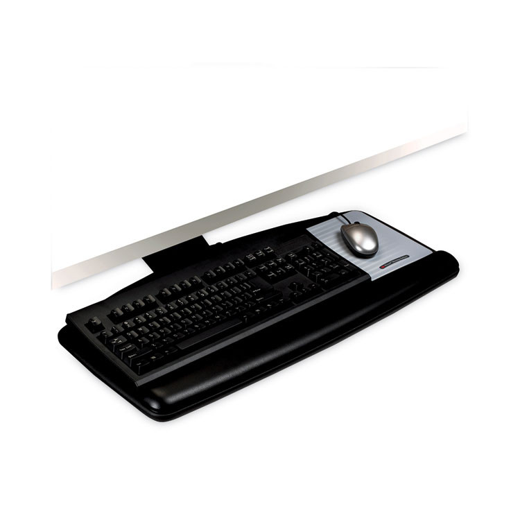 3M/COMMERCIAL TAPE DIV. AKT90LE Easy Adjust Keyboard Tray, Standard Platform, 23" Track, Black