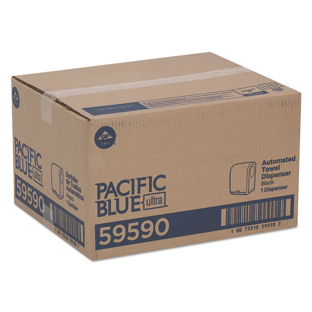 GEORGIA PACIFIC Professional 59590 Pacific Blue Ultra Paper Towel Dispenser, Automated, 12.9 x 9 x 16.8, Black