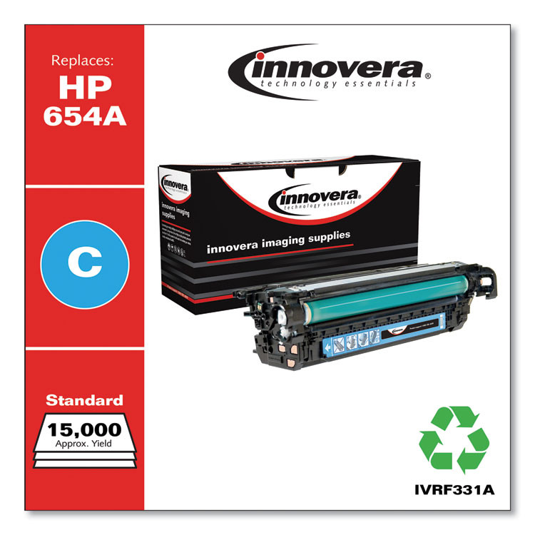 INNOVERA F331A Remanufactured Cyan Toner, Replacement for 654A (CF331A), 15,000 Page-Yield