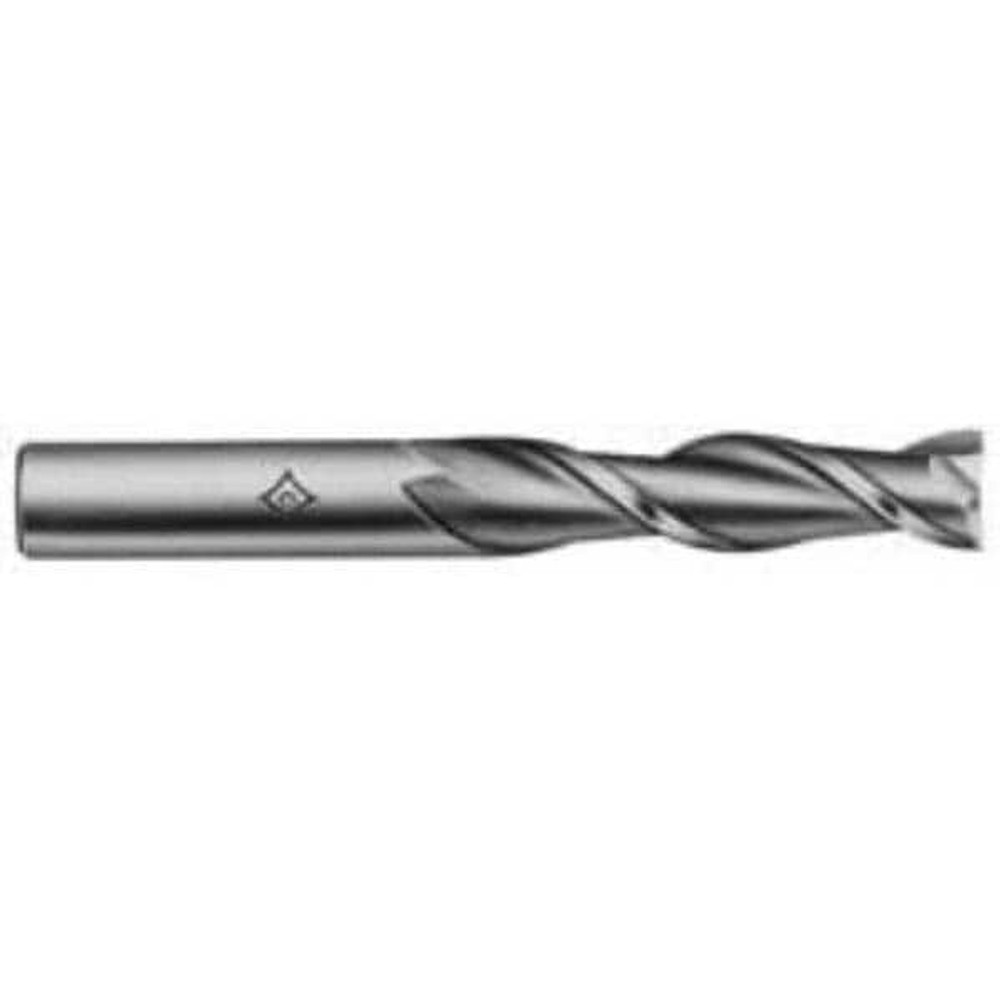 Cleveland C33515 Square End Mill: 1/2'' Dia, 2'' LOC, 1/2'' Shank Dia, 4'' OAL, 2 Flutes, High Speed Steel