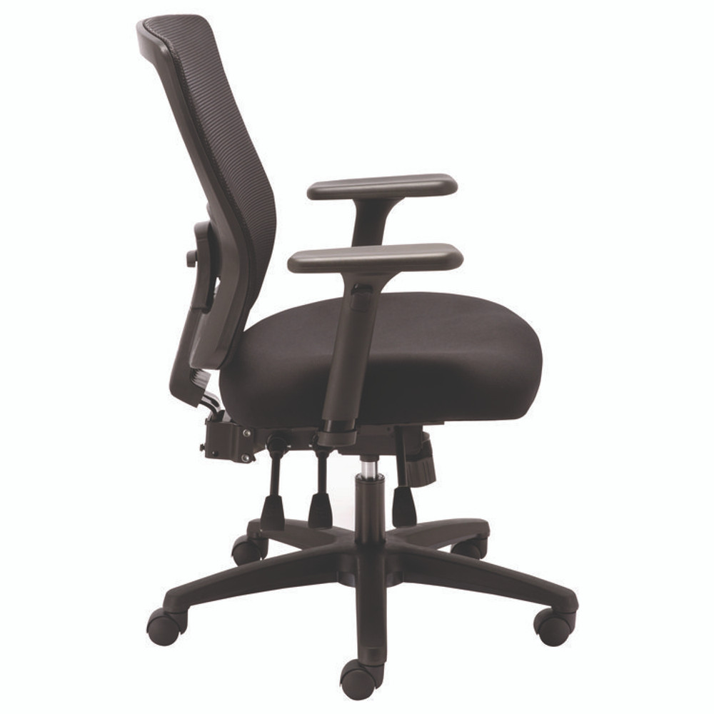 ALERA NV42M14 Alera Envy Series Mesh Mid-Back Multifunction Chair, Supports Up to 250 lb, 17" to 21.5" Seat Height, Black