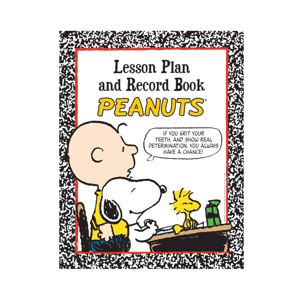 Eureka Lesson Plan Books record attendance, track assignments, organize seating arrangements and are great to use for the entire school year.  Each spiral bound book contains 40 weeks to document information as well as additional pages for emergency procedures, student birthdays and information for a substitute teacher.  Book measures 8.5in x 11in.  Peanuts design shows your love for the popular comic strip.