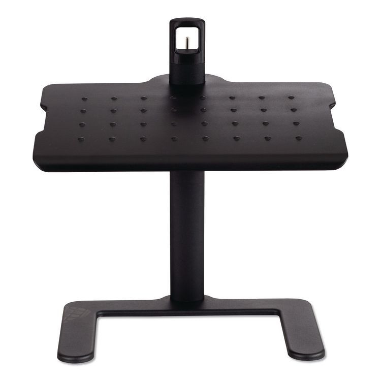 SAFCO PRODUCTS 2129BL Height-Adjustable Footrest, 20.5w x 14.5d x 3.5 to 21.5h, Black