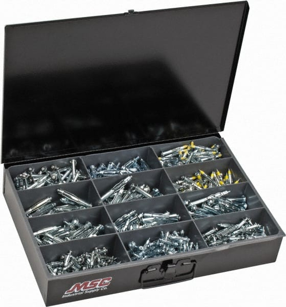 Value Collection NFC-KIT213 684 Piece, 1/8 to 1/4" Screw, Steel Anchor Assortment