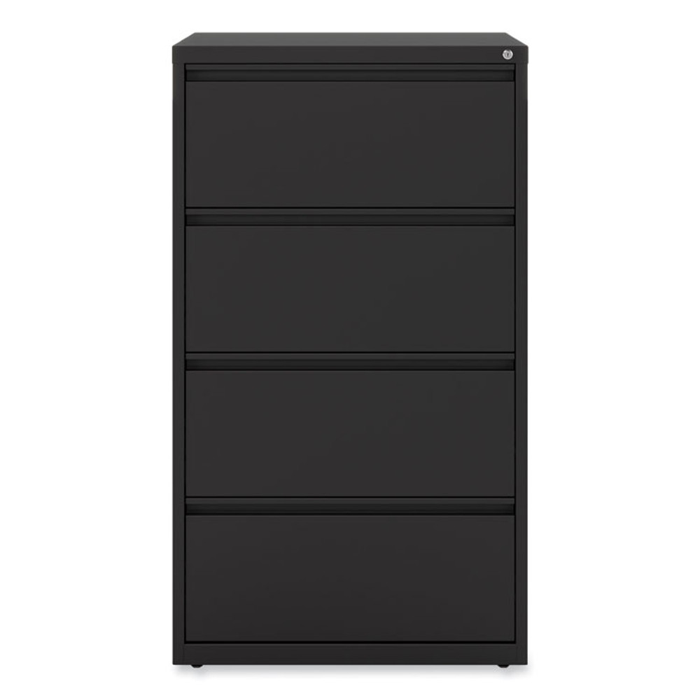 ALERA HLF3054BL Lateral File, 4 Legal/Letter-Size File Drawers, Black, 30" x 18.63" x 52.5"