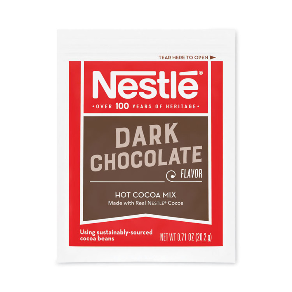 NESTLE Nestlé® 70060CT Hot Cocoa Mix, Dark Chocolate, 0.71 Packets, 50 Packets/Box, 6 Boxes/Carton