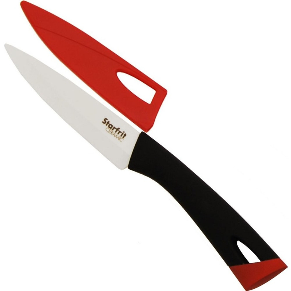 STARFRIT USA INC Starfrit 93871-003-NEW1  Ceramic Paring Knife (4in) - 1 Piece(s) - Utility Knife - 1 x Utility Knife - Cutting, Paring - Red