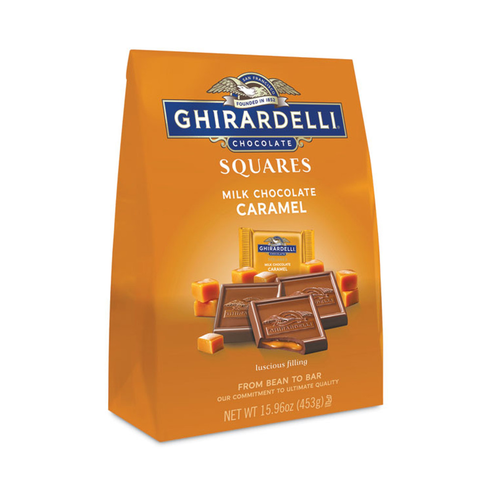 GHIRARDELLI 30001035 Milk Chocolate and Caramel Chocolate Squares, 15.96 oz Bag