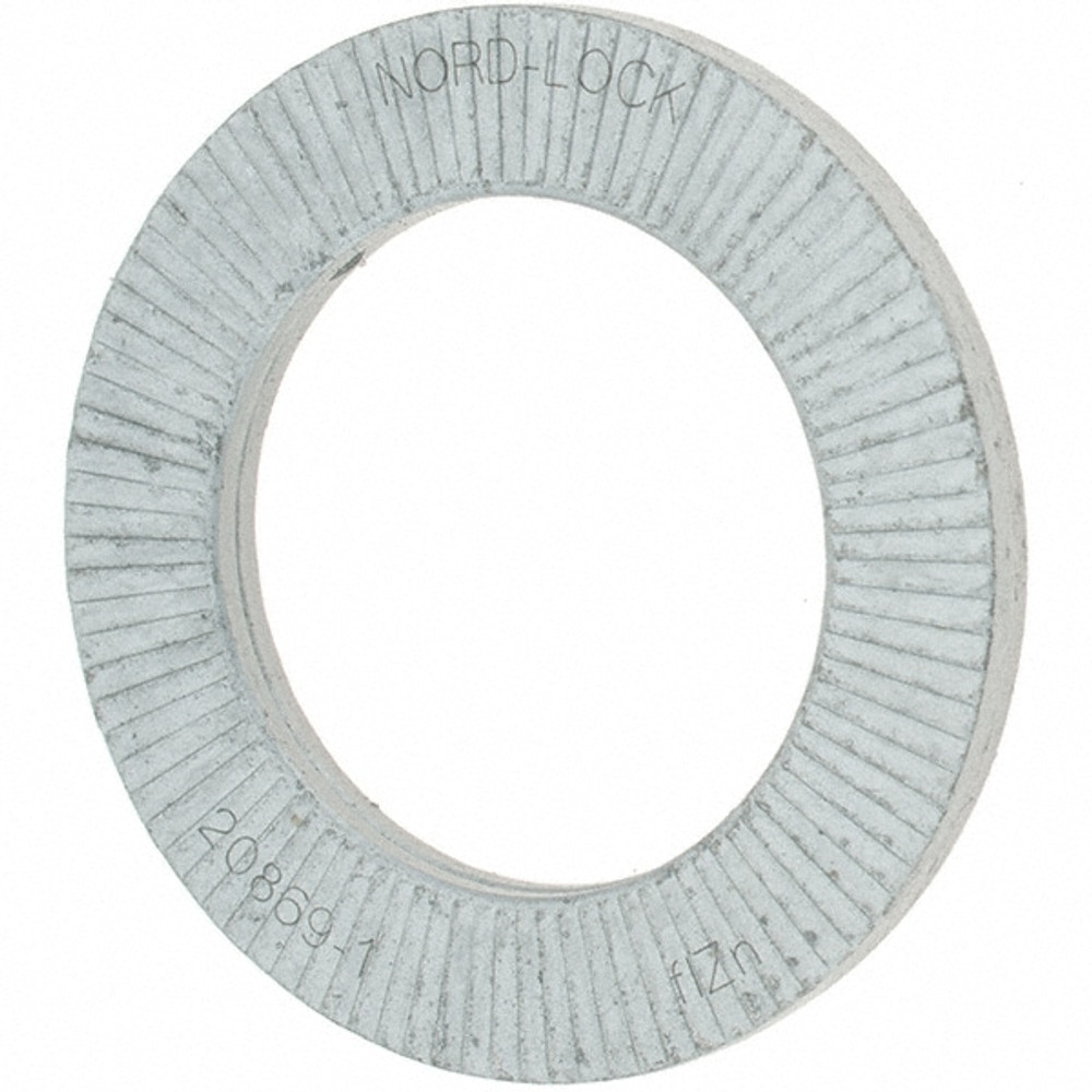 Value Collection A98005 Wedge Lock Washer: 1.5354" OD, 1.0039" ID, Grade 2, Zinc-Plated