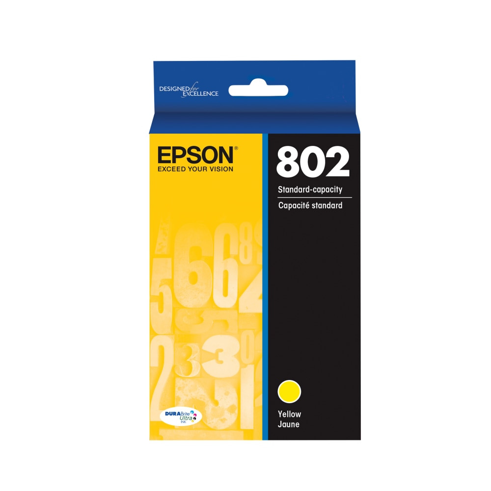 EPSON AMERICA INC. Epson T802420-S  802 DuraBrite Ultra Yellow Ink Cartridge, T802420-S