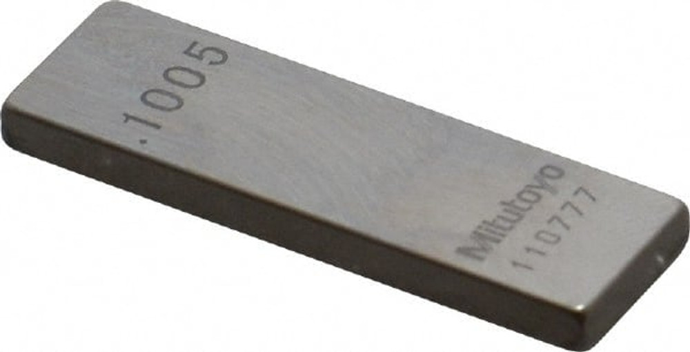 Mitutoyo 611125-531 Rectangle Steel Gage Block: 0.1005", Grade 0