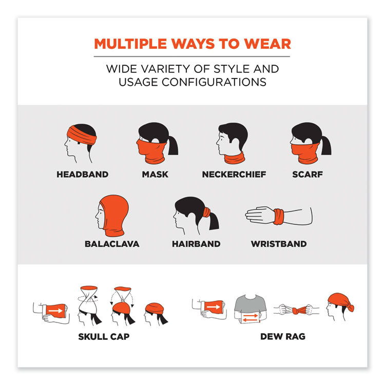 TENACIOUS HOLDINGS, INC. ergodyne® 42106 Chill-Its 6485 Multi-Band, Polyester, One Size Fits Most, Navy Western