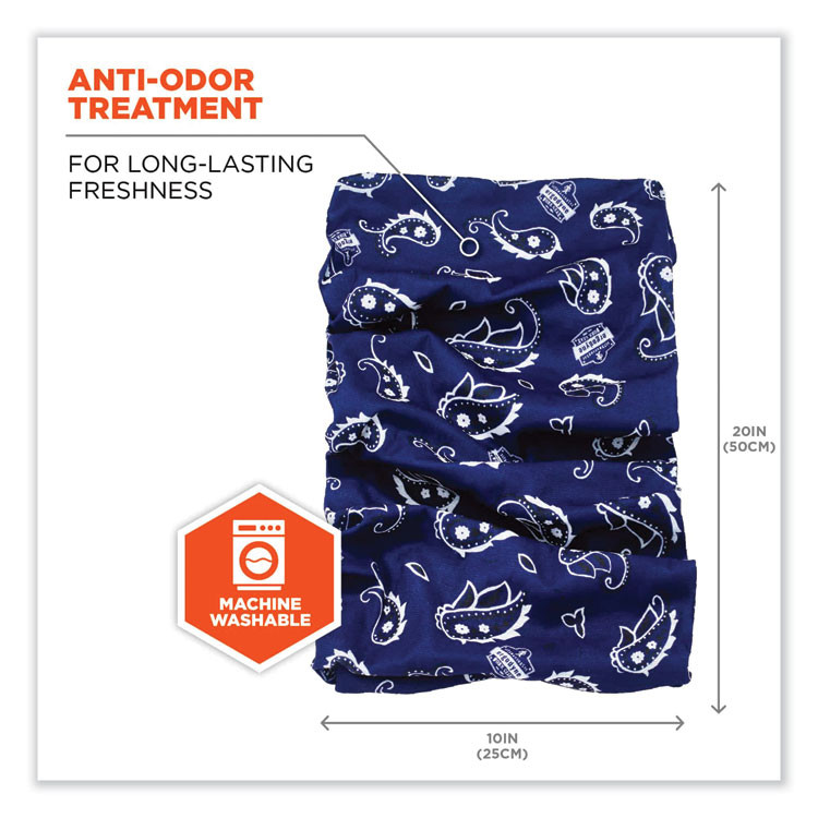 TENACIOUS HOLDINGS, INC. ergodyne® 42106 Chill-Its 6485 Multi-Band, Polyester, One Size Fits Most, Navy Western