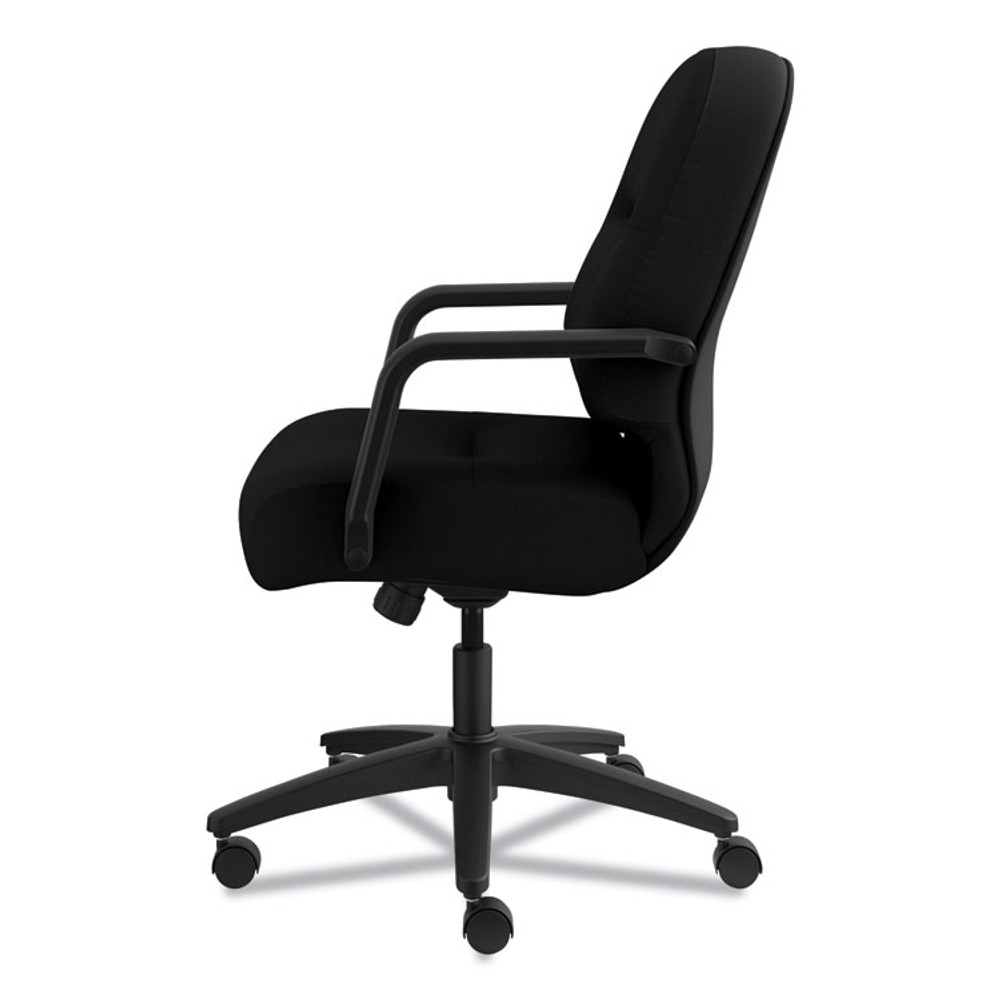 HON COMPANY 2092CU10T Pillow-Soft 2090 Series Managerial Mid-Back Swivel/Tilt Chair, Supports Up to 300 lb, 17" to 21" Seat Height, Black