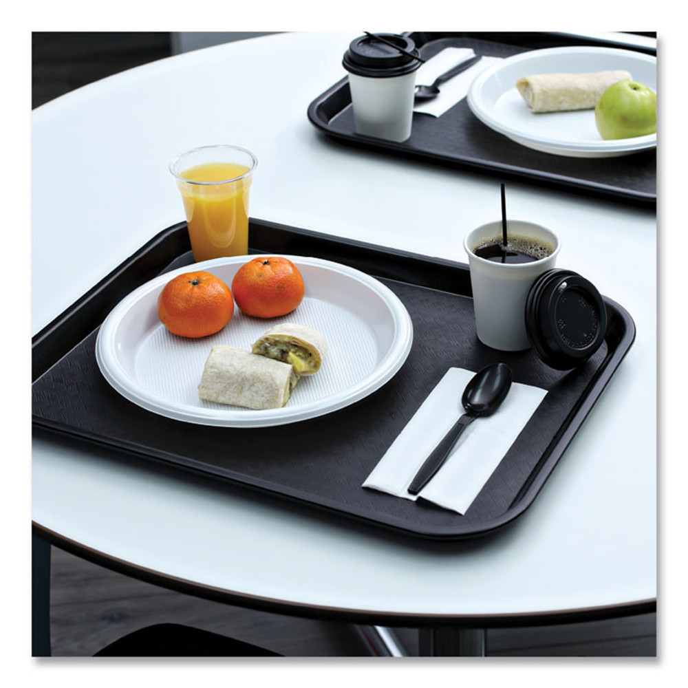 BOARDWALK TSHWPPBIW Heavyweight Wrapped Polypropylene Cutlery, Spoon, Plastic, Black, 1,000/Carton