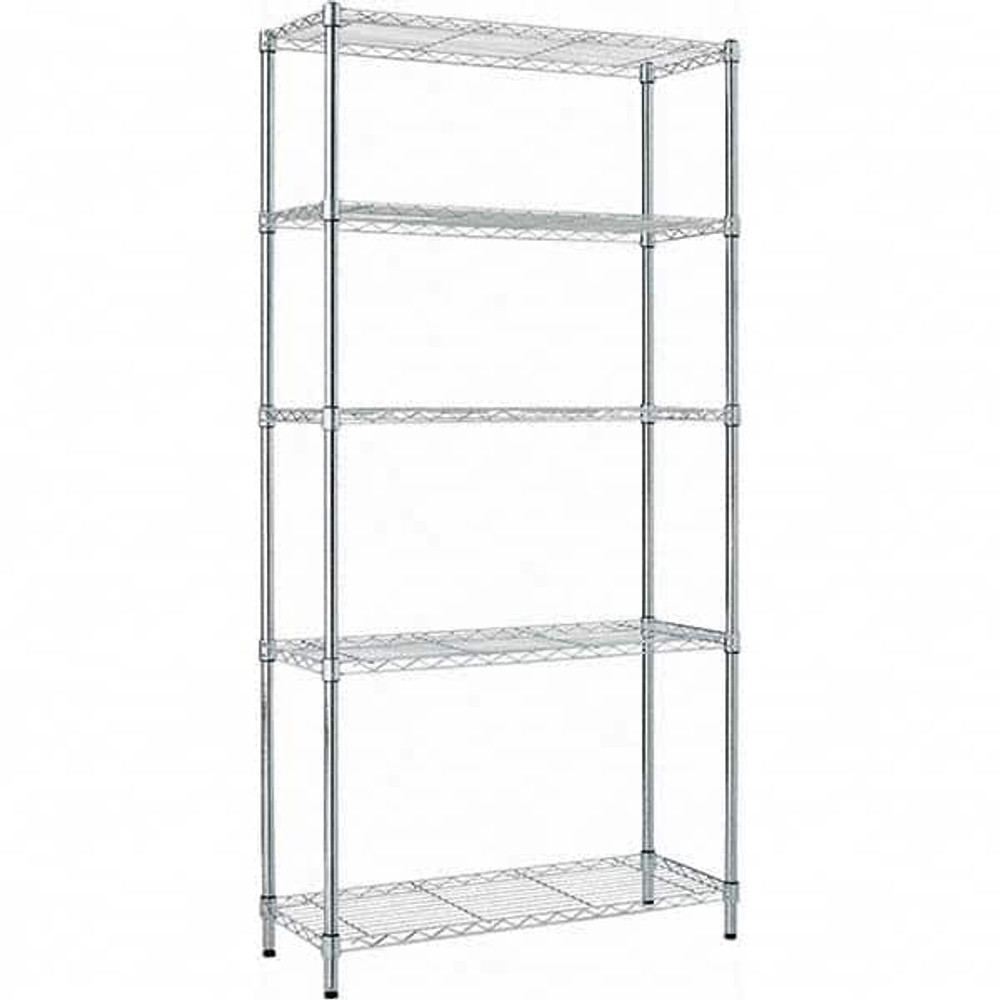 ALERA ALESW853614SR Starter Unit Wire Shelving: 250 lb Shelf Capacity, 5 Shelves