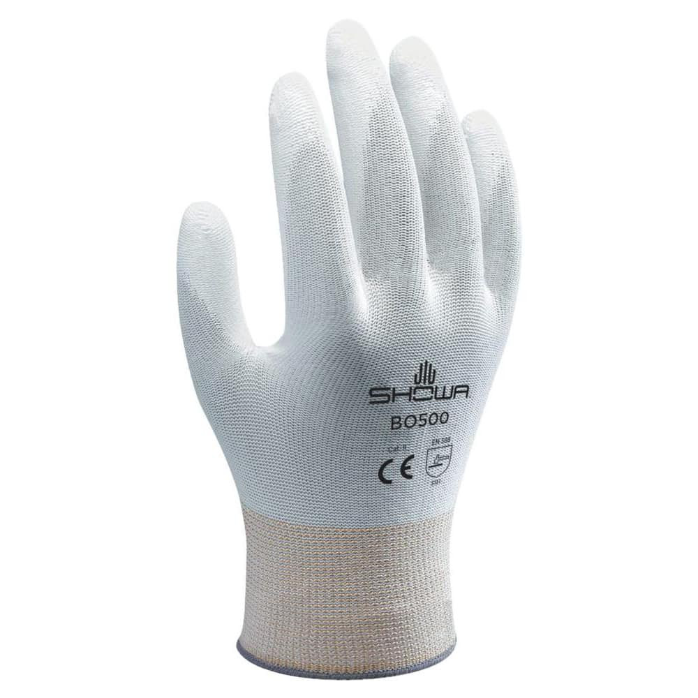 SHOWA BO500W-L General Purpose Work Gloves: Large, Polyurethane Coated, Synthetic Blend