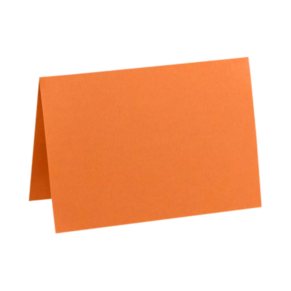 ACTION ENVELOPE EX5040-11-250 LUX Folded Cards, A7, 5 1/8in x 7in, Mandarin Orange, Pack Of 250